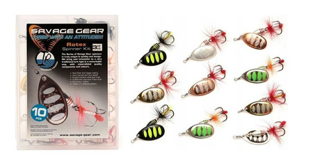 Zestaw obrotówek Savage Gear Rotex Spinner kit2 #3a & #3 10szt. w opak. (50723)