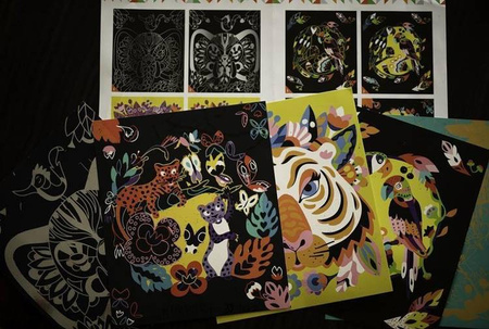 Zestaw kreatywny Do zdrapywania Zwierzęta świata 5+, Janod