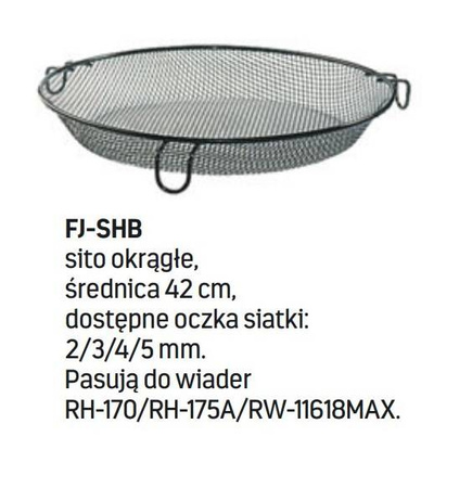 SITO LUX OKRĄGŁE 42CM OCZKO 2X2MM JAXON FJ-SHB2X2