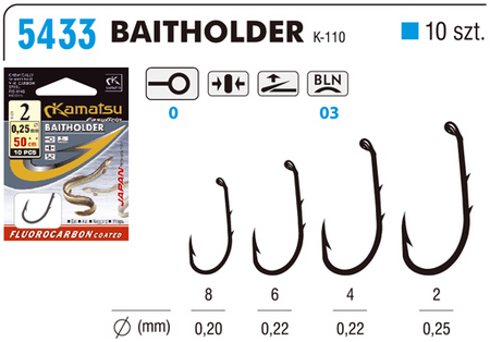 KAMATSU FC 50 BAITHOLDER WĘGORZ 4/0.22 BLNO 5433 PRZYPON 543310304