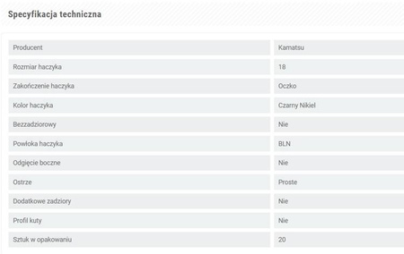 KAMATSU K-077 KOTWICA ROZMIAR 18 BLN 20SZT 514400018