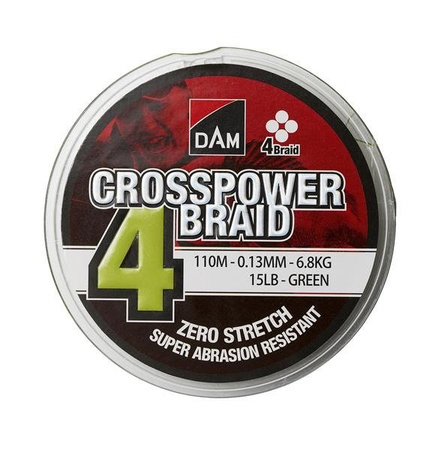 DAM CROSSPOWER 4-BRAID 0.10MM / 4.5KG/10LB /150M - GREEN DAM 66575