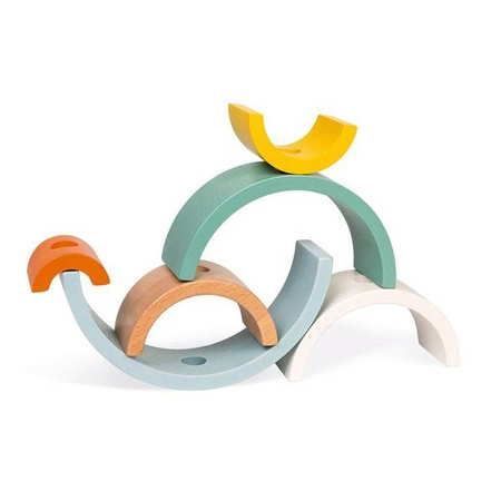 Drewniany tęczowy żółwik do ciągnięcia Sweet Cocoon, Janod