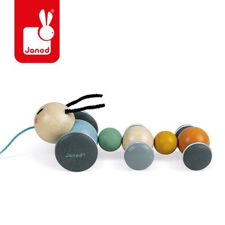 Drewniana dżdżownica do ciągnięcia Sweet Cocoon, Janod