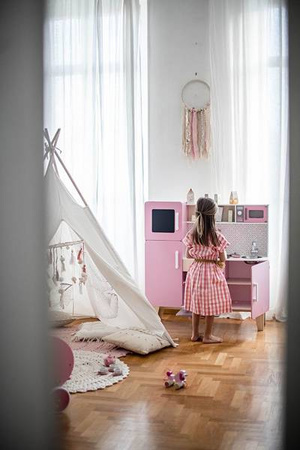 Kuchnia drewniana XL z dźwiękiem i 15 akcesoriami Macaron, Janod