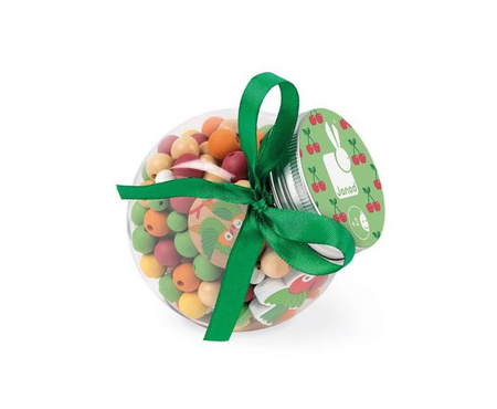 Zestaw do tworzenia biżuterii Drewniane koraliki Papużki nierozłączki, Janod