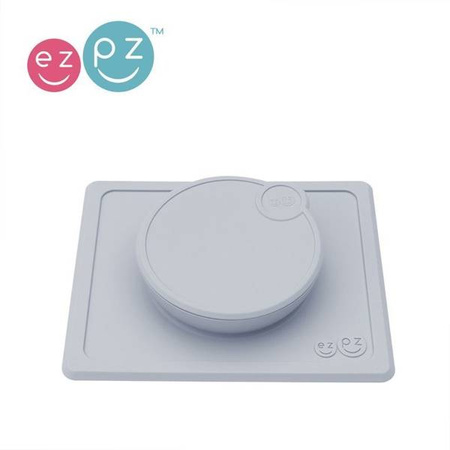 EZPZ Silikonowa pokrywka do miseczki Mini Bowl pastelowa szarość