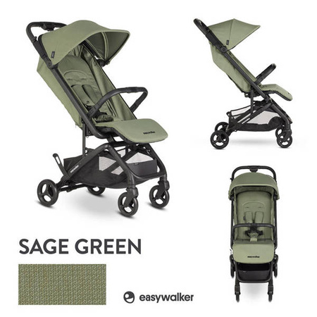 Easywalker Miley² Kompaktowy wózek spacerowy z torbą transportową Sage Green