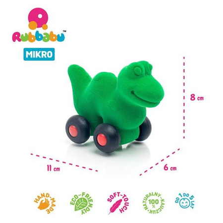 Rubbabu Zestaw 8 sensorycznych zwierzątek - pojazdów mikro (opakowanie zbiorcze 8 szt.)