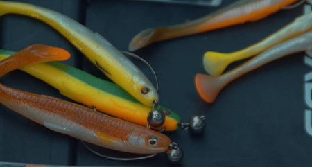 (R) GUMA SLENDER SCOOP SHAD 11CM 7G ROACH 1szt Savage Gear (74264)