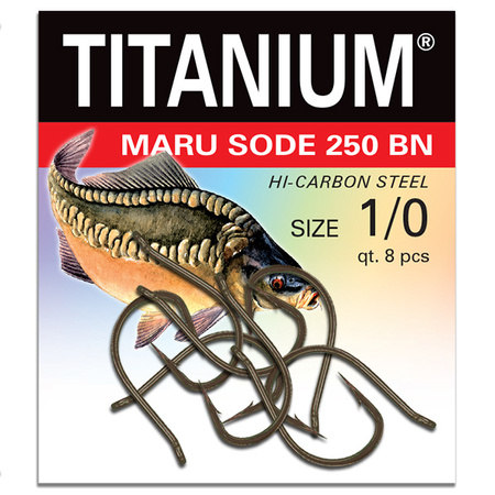 Haczyk Titanium MARU SODE (8 szt.), rozm. 1/0 Robinson 02-P-250BN-1/0