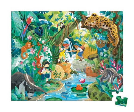 Puzzle w walizce Przygoda w kraju Inków 100 elementów 6+ Made in France, Janod