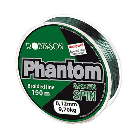 Plecionka Phantom Green Spin 0.08mm, 150m, zielona Robinson 56-PT-108