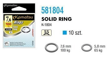 KÓŁECZKO SOLID RING K-1804 1,6X7,6mm/100kg OP.10SZT KAMATSU 581804007