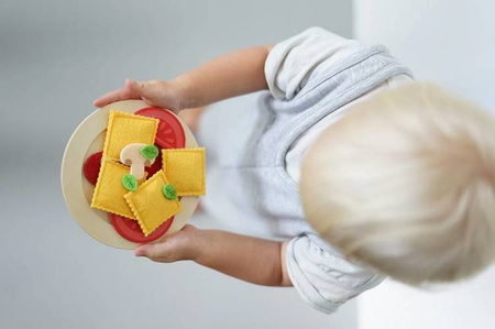 Filcowy zestaw makaronów i akcesoria do przyrządzania włoskiej pasty 3+, Janod