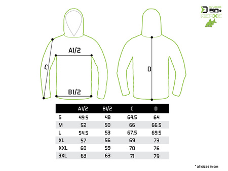 Bluza z kapturem Delphin UV ARMOR 50+ Reaxe XXXL Delphin (101005502)