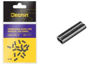 Zaciski podwójne do przyponów/20szt 1.0x2.2x8mm Delphin (101003576)