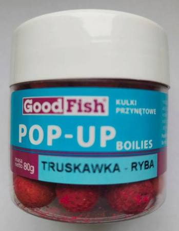 Kulki pop-up 16mm, Truskawka - Ryba, 80g GoodFish A-63-KP-160-STF