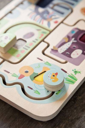 LILLIPUTIENS Drewniany labirynt sensoryczny Farma 18 m+