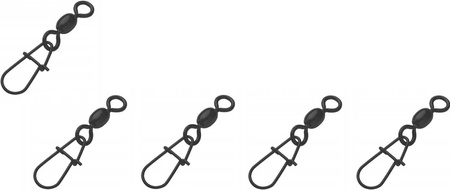 5x KRĘTLIKI Z AGRAFKĄ SUMOWĄ, NA SUMA 55KG CZARNE MADCAT (70912)