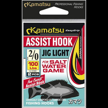 DOZBROJKA MORSKA NORWEGIA  ASSIST HOOK JIG LIGHT 2/0 100Lbs OP.2SZT K-5190 KAMATSU 519000320