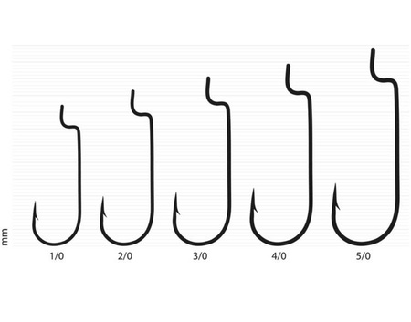 HACZYKI DO DROP SHOT, BOCZNY TROK WORM HOOK 44 ROZMIAR 3/0 KAMATSU 513900330