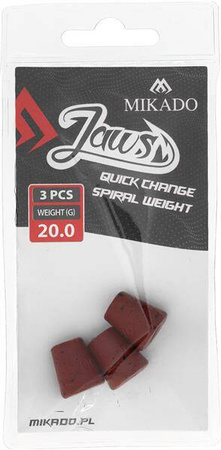 WYMIENNE OBCIĄŻENIE - DO WKRĘTÓW - JAWS QUICK CHANGE SPIRAL - 20gr - op.3szt. MIKADO OMGJQ-20-W