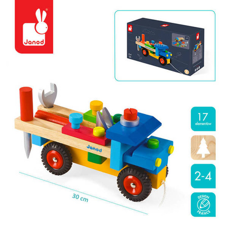 Ciężarówka do składania drewniana duża, Janod