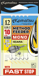 PRZYPON METHOD FEEDER MONO ISEAMA 10 BLNO/10cm/0,22mm FAST STOP K-006 OP.5 SZT KAMATSU KONGER 504022310