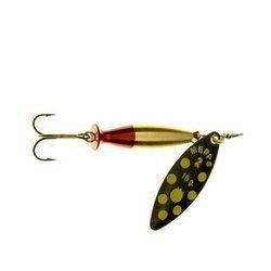 Mepps AGLIA LONG HEAVY czarna / żółte kropki nr 2