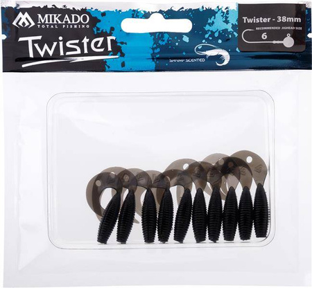 PRZYNĘTA - TWISTER 38mm/ BLACK - op.10szt.