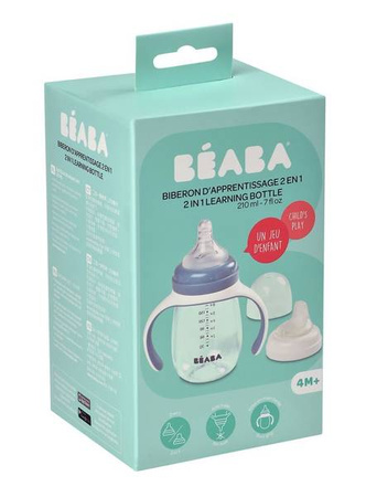 Beaba Butelka treningowa 2 w 1 tritanowa 210 ml windy blue