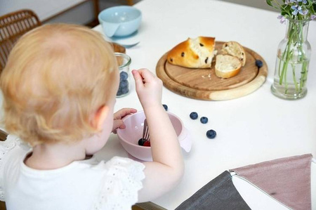 Lassig Silikonowa mata podkładka Little Chums Mysz różowa