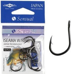 HACZYK KARPIOWY SENSUAL - ISEAMA W/RING Nr 1/0 BN - torebka 10szt. MIKADO HS10071-1/0B