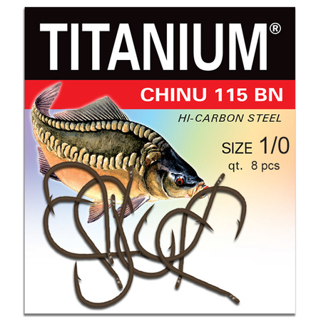 Haczyk Titanium CHINU (8 szt.), rozm. 1/0 Robinson 02-P-115BN-1/0