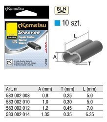 RURKA ZACISKOWA PODWÓJNA MIEDZIANA MICRO K-2195 0,8mm BLN OP.10SZT KAMATSU 583002008