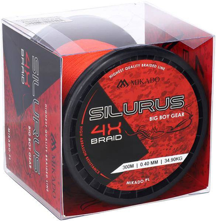 PLECIONKA SUMOWA SILURUS 4 X BRAID (FLUO ORANGE) 0.50mm\41.80kg\300m MIKADO ZSI00O-300-0.50