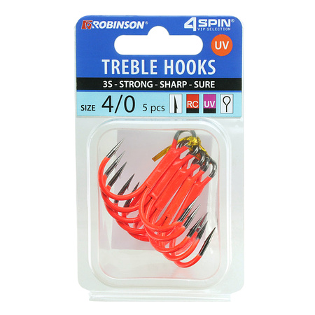 Kotwica 4SPIN Titanium 3S UV FLUO RED rozm. 4/0 (5 szt) Robinson 03-P-3SC-4/0