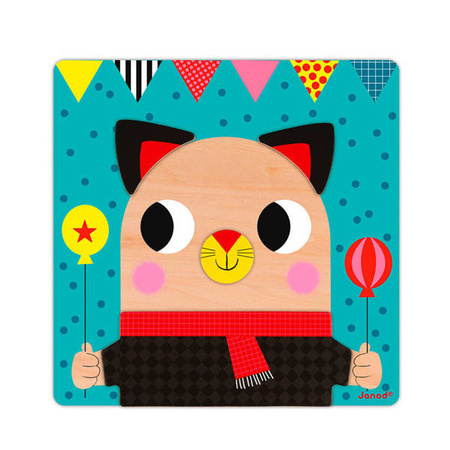 Układanka drewniana magnetyczna Zwierzątka, Janod