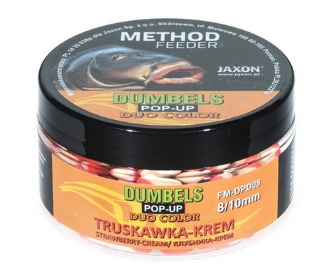 DUMBELS DUO COLOR POP-UP METHOD FEEDER 8/10MM TRUSKAWKA/KREM 30G JAXON FM-DPD08