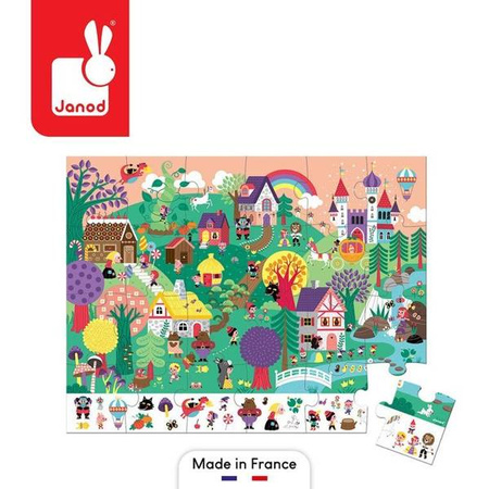 Puzzle obserwacyjne w walizce Baśnie 24 elementy 3+ Made in France, Janod
