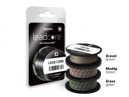 PLECIONKA PRZYPONOWA KARPIOWA LEADCORE zielona grass 45lbs 5m Delphin (500735260)