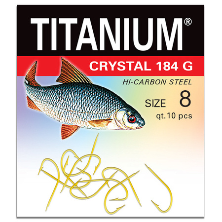 Haczyk Titanium CRYSTAL (10 szt.), rozm. 8 Robinson 02-P-184G-08