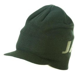 CZAPKA ZIMOWA Z DASZKIEM - CZARNA JAXON UJ-FXL