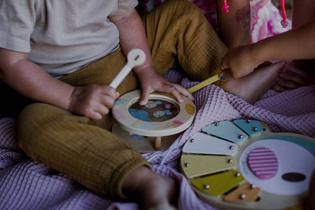 Drewniane cymbałki Ptaszek Pure, Janod