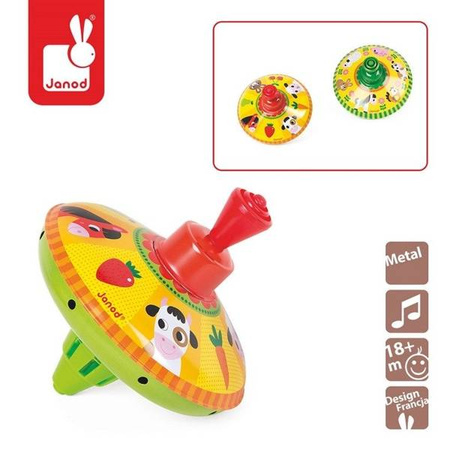 Bączek metalowy Farma opakowanie zbiorcze 6 szt. (3 szt. zielone i 3 szt. czerwone), Janod