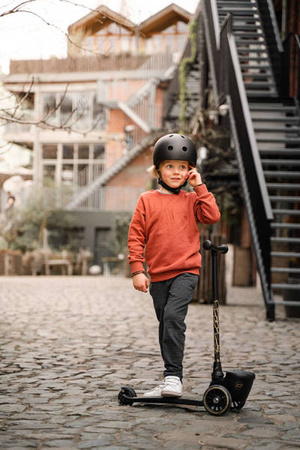 SCOOTANDRIDE Highwaykick 2 Lifestyle Hulajnoga trójkołowa balansowa z zamykanym schowkiem 2+ Black & Gold EDYCJA LIMITOWANA