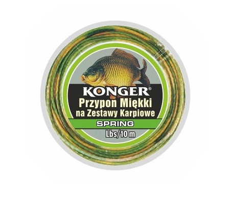 PRZYPON MIĘKKI SPRING NA ZESTAWY KARPIOWE 45Lbs/10m TEAM CARP KONGER 960009045