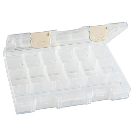 Pudełko wędkarskie z regulowanymi przegrodami 27x18,5x4,5cm Robinson 74-TW-R21