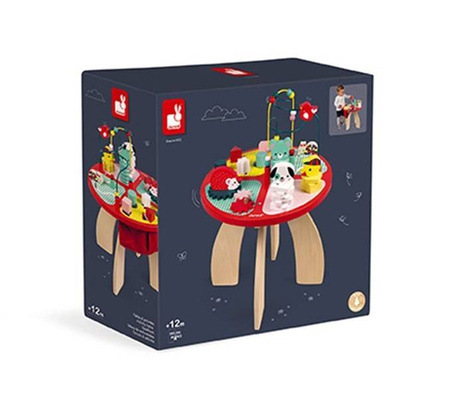 Stolik edukacyjny duży drewniany Baby Forest, JANOD